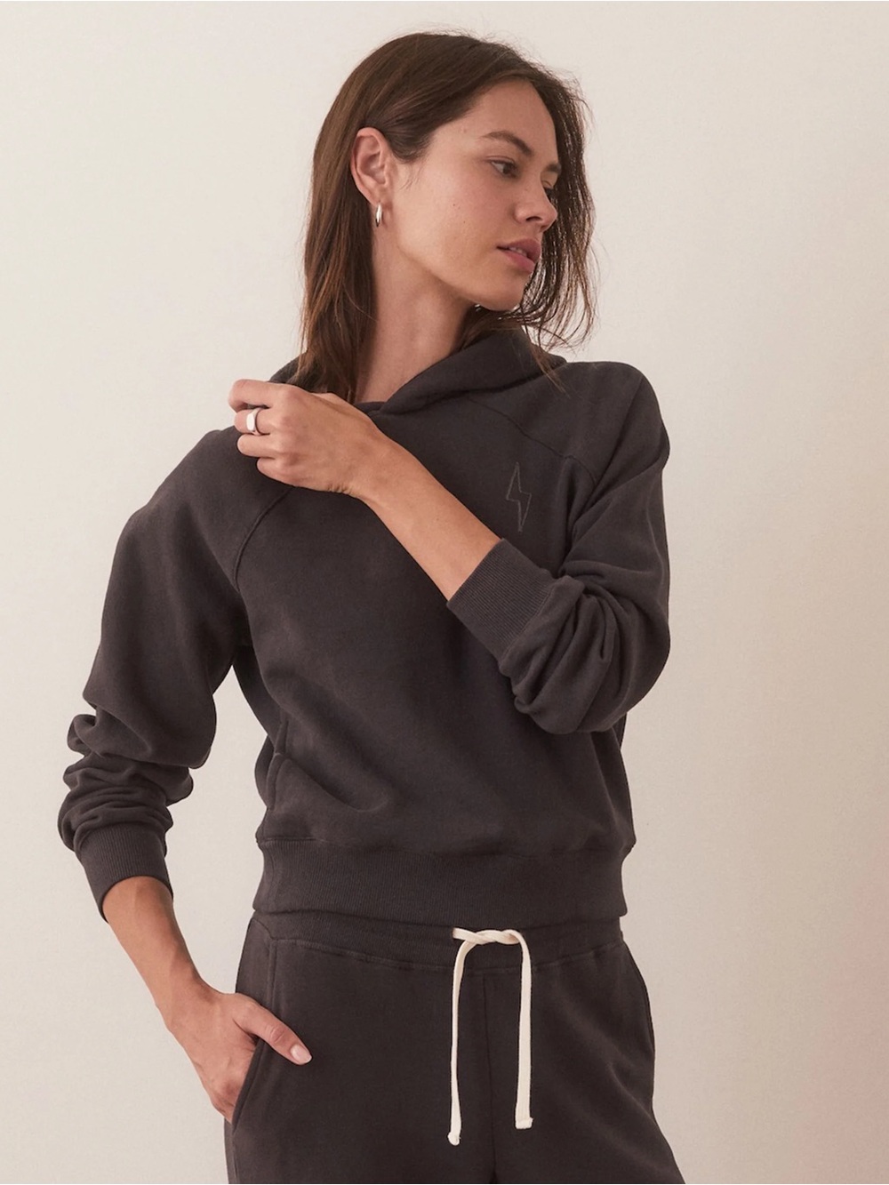 Marine Layer Cloud 9 Fleece Hoodie - Washed Black | Size S